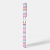 Cute witte roze strepen Case-Mate iPhone case (Achterkant / Rechts)