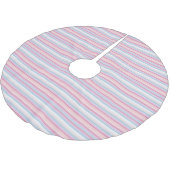 Cute witte roze strepen kerstboom rok (Gekanteld)