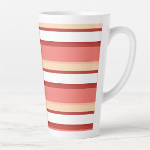 Cute witte roze strepen latte mok