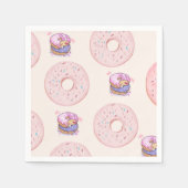 Cute woestijn zoete donuts illustratie patroon servet (Voorkant)