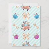 Cute Wolf Boy Baby Shower Drive Through   Kaart (Achterkant)