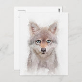 Cute Wolf Cub Portret Briefkaart (Voorkant / Achterkant)