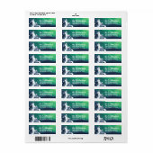 Cute Wolf en Pup Howl bij Full Moon Etiket (Full Sheet)