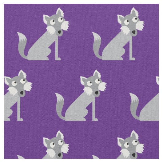 Cute Wolf Kind Baby Nursery Paars Stof (Close Up)