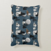 Cute Wolf Pack Bosnacht Baby Nursery Accent Kussen (Achterkant (Verticaal))