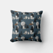 Cute Wolf Pack Bosnacht Baby Nursery Kussen (Voorkant)