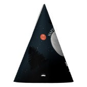 Cute Wolf Pack Woodland Moon Howling Birthday Feesthoedjes (Links)