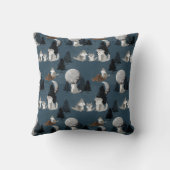 Cute Wolf Pack Woodland Night Baby Nursery Kussen (Achterkant)