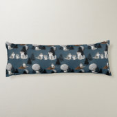 Cute Wolf Pack Woodland Night Baby Nursery Lichaamskussen (Achterkant)
