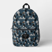 Cute Wolf Pack Woodland Night Sky Bedrukte Rugzak (Voorkant)