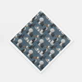 Cute Wolf Pack Woodland Night Sky Moon Servet (Hoek)