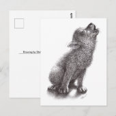 Cute Wolf Pup Briefkaart (Voorkant / Achterkant)