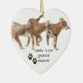 Cute Wolf pups - Familie is onze grootste gerustst Keramisch Ornament (Rechts)
