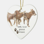 Cute Wolf pups - Familie is onze grootste gerustst Keramisch Ornament (Links)