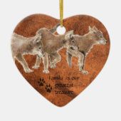 Cute Wolf pups - Familie is onze grootste gerustst Keramisch Ornament (Voorkant)