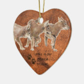Cute Wolf pups - Familie is onze grootste gerustst Keramisch Ornament (Links)