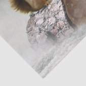 Cute Wolf Squirrel Winter Snow Forest kerst Tissuepapier (Detail)