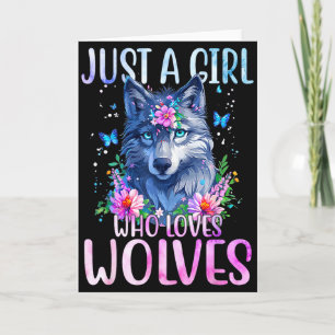 Cute Wolf T-shirt Gewoon Een Meisje Dat Van Wolven Kaart