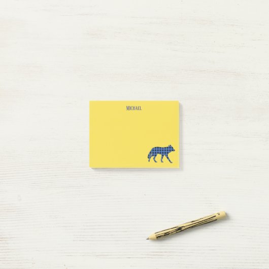 Cute Wolf Woodland Theme Post-it® Notes (Op bureau)