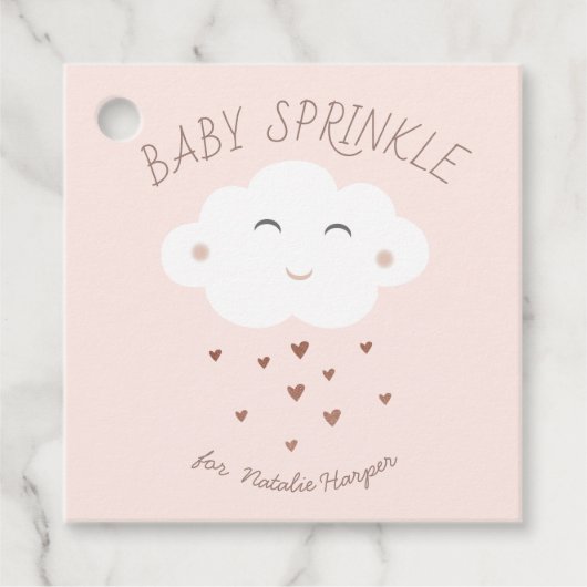 Cute wolk baby sprinkle bedankjes labels (Voorkant)