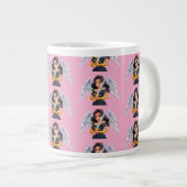 Cute woman Angel's with open wings and sword Grote Koffiekop (Voorkant rechts)