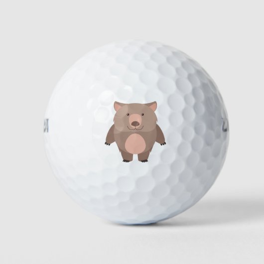 Cute wombat golfballen (Voorkant)