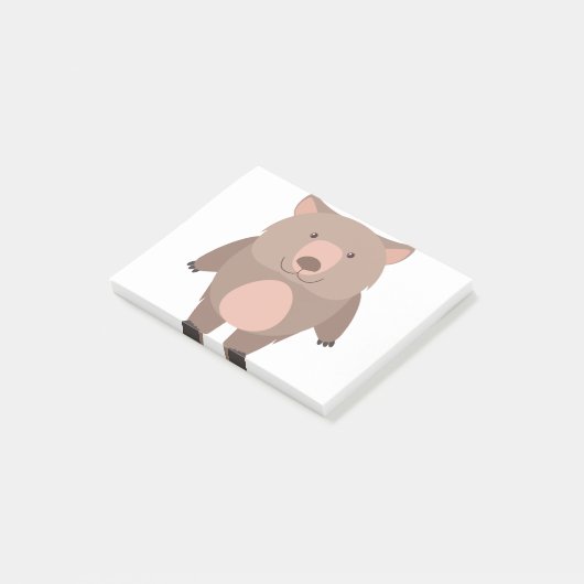 Cute wombat post-it® notes (Schuin)