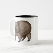 Cute wombat tweekleurige koffiemok (Voorkant links)
