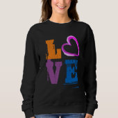 Cute Womens Love Sweatshirt Design Hipster Chic (Voorkant)