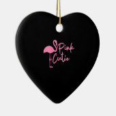 Cute Womens Pink Flamingo | Roze klauw | Flamingo Keramisch Ornament (Rechts)