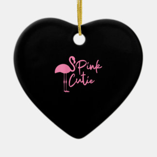 Cute Womens Pink Flamingo | Roze klauw | Flamingo Keramisch Ornament
