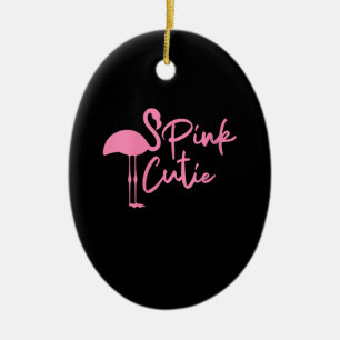 Cute Womens Pink Flamingo   Roze klauw   Flamingo Keramisch Ornament