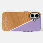 Cute Wood and Purple Personalized  Case-Mate iPhone Case (Achterkant (horizontaal))
