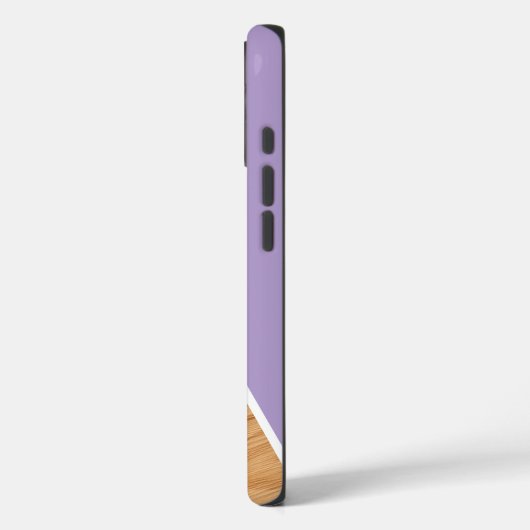 Cute Wood and Purple Personalized Case-Mate iPhone Case (Achterkant / Links)