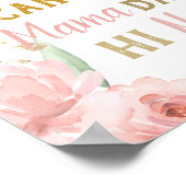 Cute Woodland 1st Birthday Milestone Birth Stats Poster (Hoek)