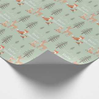 Cute Woodland Animal Baby Shower Cadeaupapier