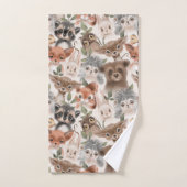 Cute Woodland Animal Bad Handdoek (Handdoek)