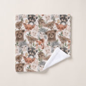 Cute Woodland Animal Bad Handdoek (Wasdoekje)
