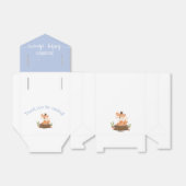 Cute Woodland Animal Blue Baby Shower Bedankdoosjes (Uitgevouwen)