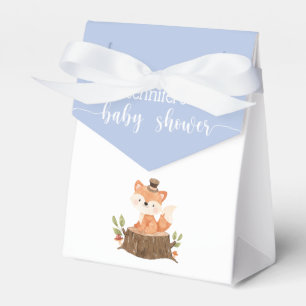 Cute Woodland Animal Blue Baby Shower Bedankdoosjes