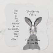 Cute Woodland Animal Bunny Rabbit Peronalized Kaart (Voorkant / Achterkant)