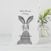 Cute Woodland Animal Bunny Rabbit Peronalized Kaart (Staand voorkant)