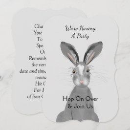 Cute Woodland Animal Bunny Rabbit Peronalized Kaart