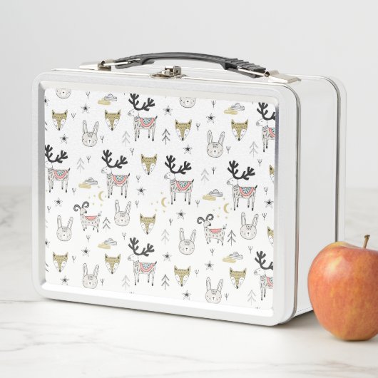 Cute Woodland Animal Doodle Pattern (In situ)