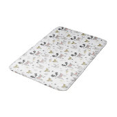Cute Woodland Animal Doodle Pattern Badmat (Gekanteld)