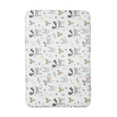 Cute Woodland Animal Doodle Pattern Badmat (Voorkant Verticaal)