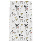 Cute Woodland Animal Doodle Pattern Klein Cadeauzakje (Achterkant)