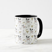 Cute Woodland Animal Doodle Pattern Mok (Voorkant rechts)