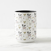 Cute Woodland Animal Doodle Pattern Mok (Midden)