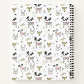Cute Woodland Animal Doodle Pattern Notitieboek (Achterkant)